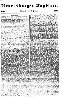 Regensburger Tagblatt Mittwoch 26. Februar 1868