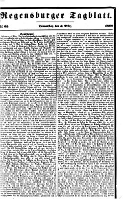 Regensburger Tagblatt Donnerstag 5. März 1868