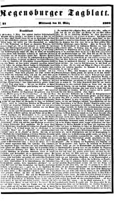 Regensburger Tagblatt Mittwoch 11. März 1868