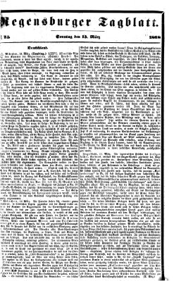 Regensburger Tagblatt Sonntag 15. März 1868