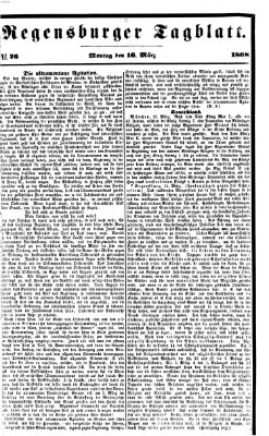 Regensburger Tagblatt Montag 16. März 1868