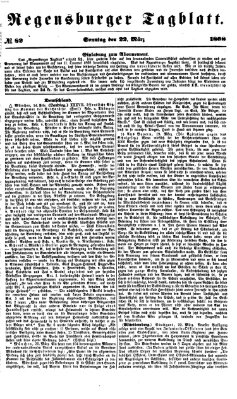 Regensburger Tagblatt Sonntag 22. März 1868