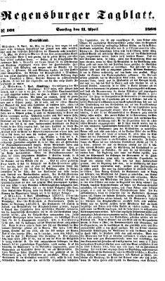 Regensburger Tagblatt Samstag 11. April 1868