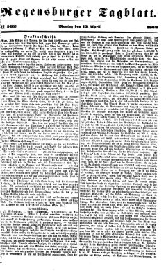 Regensburger Tagblatt Montag 13. April 1868