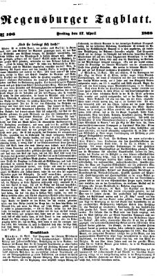 Regensburger Tagblatt Freitag 17. April 1868