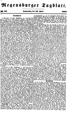 Regensburger Tagblatt Donnerstag 23. April 1868