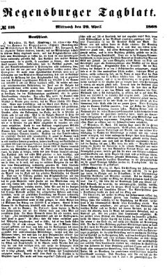 Regensburger Tagblatt Mittwoch 29. April 1868