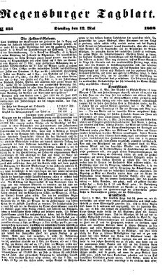 Regensburger Tagblatt Dienstag 12. Mai 1868