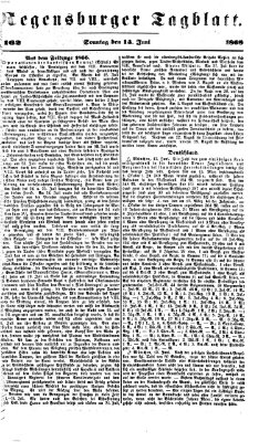 Regensburger Tagblatt Sonntag 14. Juni 1868