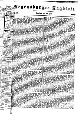 Regensburger Tagblatt Samstag 18. Juli 1868