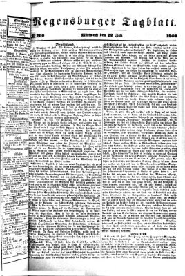 Regensburger Tagblatt Mittwoch 22. Juli 1868