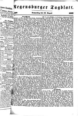 Regensburger Tagblatt Donnerstag 13. August 1868