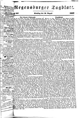 Regensburger Tagblatt Dienstag 18. August 1868