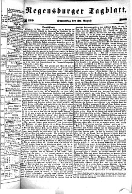 Regensburger Tagblatt Donnerstag 20. August 1868