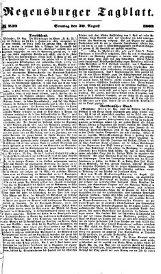 Regensburger Tagblatt Sonntag 30. August 1868