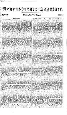 Regensburger Tagblatt Montag 31. August 1868