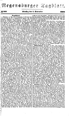 Regensburger Tagblatt Dienstag 1. September 1868