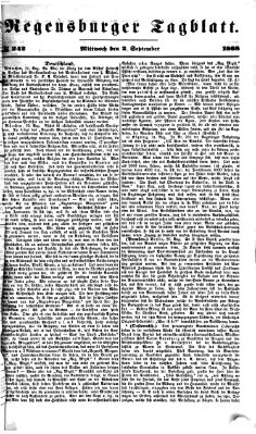 Regensburger Tagblatt Mittwoch 2. September 1868