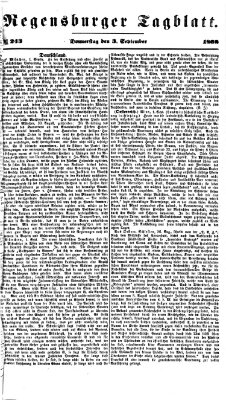 Regensburger Tagblatt Donnerstag 3. September 1868