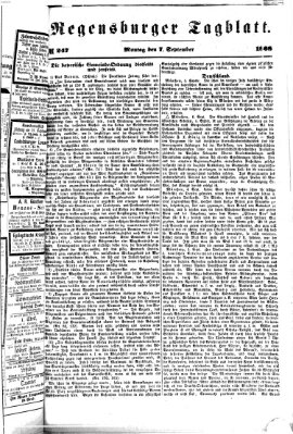 Regensburger Tagblatt Montag 7. September 1868