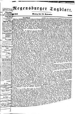 Regensburger Tagblatt Montag 14. September 1868