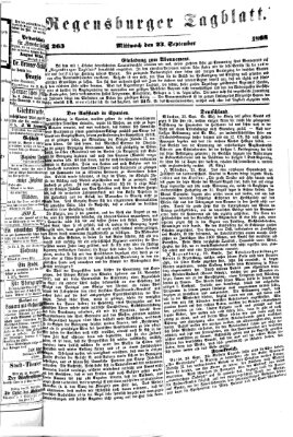 Regensburger Tagblatt Mittwoch 23. September 1868