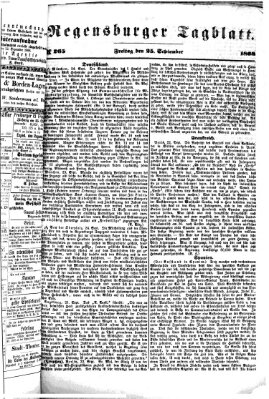 Regensburger Tagblatt Freitag 25. September 1868