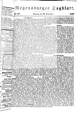 Regensburger Tagblatt Sonntag 27. September 1868