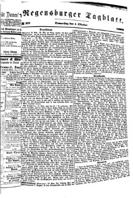 Regensburger Tagblatt Donnerstag 1. Oktober 1868