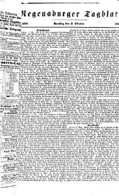 Regensburger Tagblatt Samstag 3. Oktober 1868