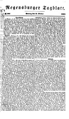 Regensburger Tagblatt Sonntag 11. Oktober 1868