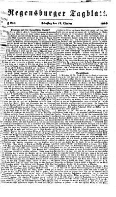 Regensburger Tagblatt Dienstag 13. Oktober 1868