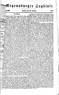 Regensburger Tagblatt Freitag 23. Oktober 1868