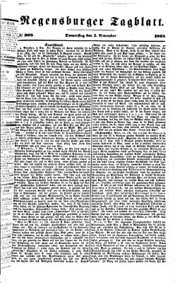 Regensburger Tagblatt Donnerstag 5. November 1868