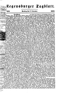 Regensburger Tagblatt Samstag 7. November 1868