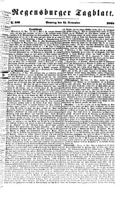 Regensburger Tagblatt Sonntag 15. November 1868