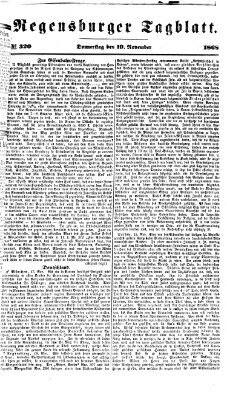 Regensburger Tagblatt Donnerstag 19. November 1868