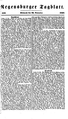 Regensburger Tagblatt Mittwoch 25. November 1868