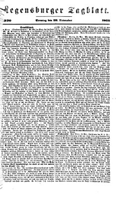 Regensburger Tagblatt Sonntag 29. November 1868