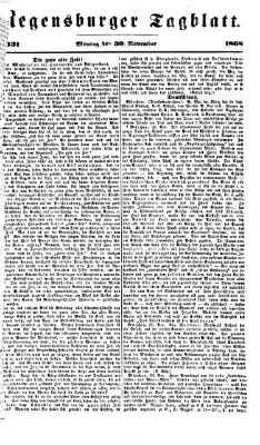 Regensburger Tagblatt Montag 30. November 1868