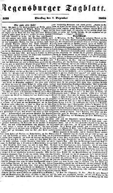 Regensburger Tagblatt Dienstag 1. Dezember 1868