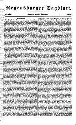 Regensburger Tagblatt Samstag 5. Dezember 1868