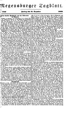 Regensburger Tagblatt Freitag 11. Dezember 1868