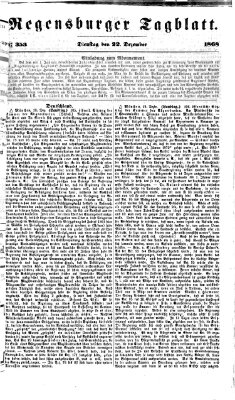 Regensburger Tagblatt Dienstag 22. Dezember 1868