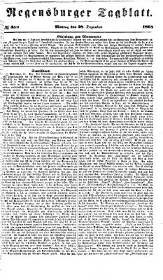 Regensburger Tagblatt Montag 28. Dezember 1868