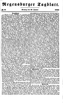 Regensburger Tagblatt Montag 18. Januar 1869