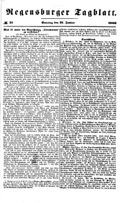 Regensburger Tagblatt Sonntag 31. Januar 1869