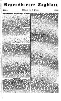 Regensburger Tagblatt Mittwoch 3. Februar 1869