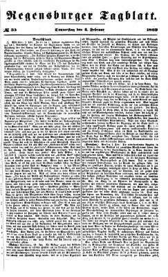 Regensburger Tagblatt Donnerstag 4. Februar 1869