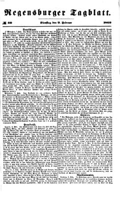 Regensburger Tagblatt Dienstag 9. Februar 1869